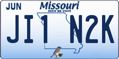 MO license plate JI1N2K