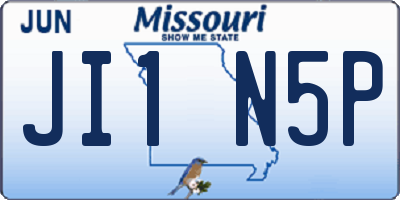 MO license plate JI1N5P