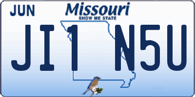 MO license plate JI1N5U