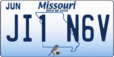 MO license plate JI1N6V