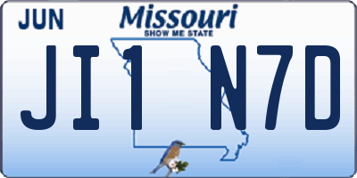 MO license plate JI1N7D