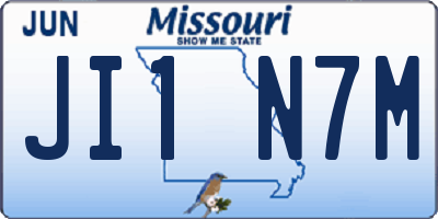 MO license plate JI1N7M