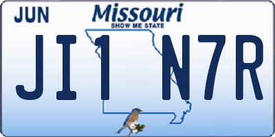 MO license plate JI1N7R