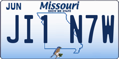 MO license plate JI1N7W