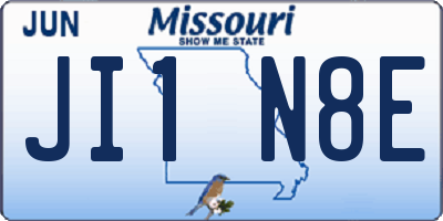 MO license plate JI1N8E