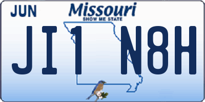 MO license plate JI1N8H