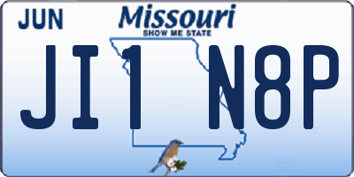 MO license plate JI1N8P