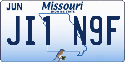 MO license plate JI1N9F
