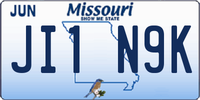 MO license plate JI1N9K