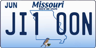 MO license plate JI1O0N