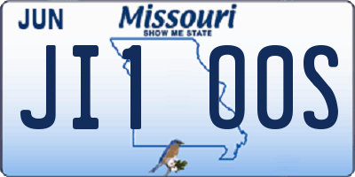 MO license plate JI1O0S