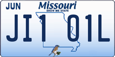 MO license plate JI1O1L