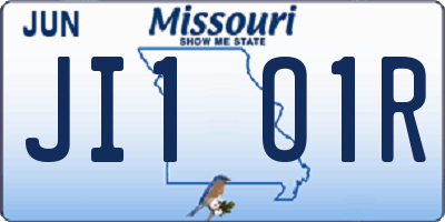 MO license plate JI1O1R