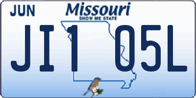 MO license plate JI1O5L