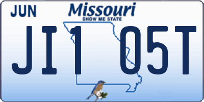 MO license plate JI1O5T