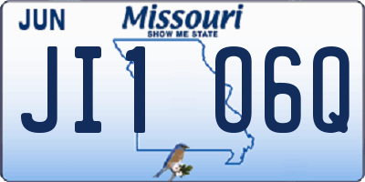 MO license plate JI1O6Q
