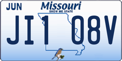 MO license plate JI1O8V