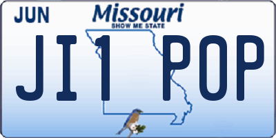 MO license plate JI1P0P