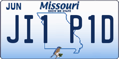 MO license plate JI1P1D