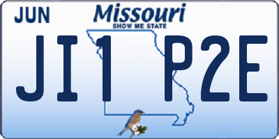 MO license plate JI1P2E