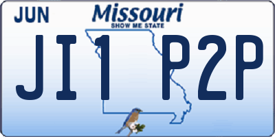 MO license plate JI1P2P