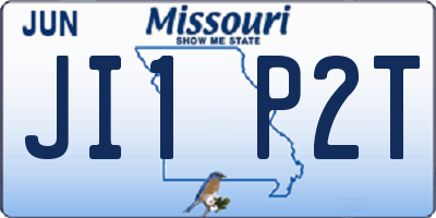 MO license plate JI1P2T