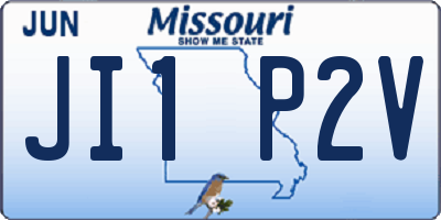 MO license plate JI1P2V