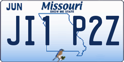 MO license plate JI1P2Z