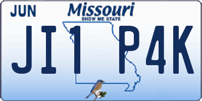 MO license plate JI1P4K