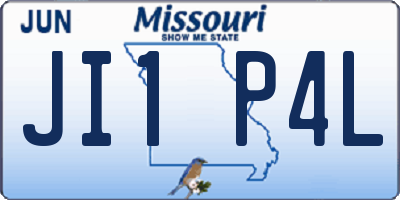 MO license plate JI1P4L