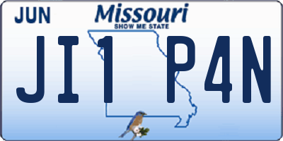MO license plate JI1P4N