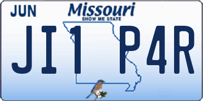 MO license plate JI1P4R