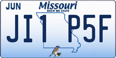 MO license plate JI1P5F