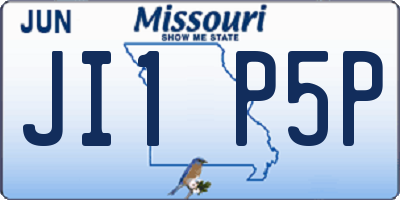 MO license plate JI1P5P