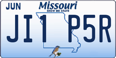 MO license plate JI1P5R