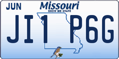 MO license plate JI1P6G