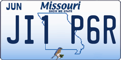 MO license plate JI1P6R