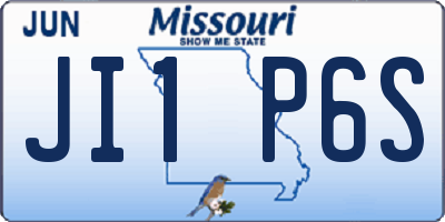 MO license plate JI1P6S