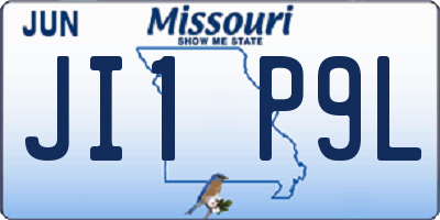 MO license plate JI1P9L