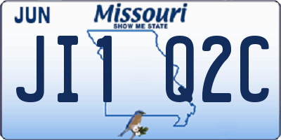 MO license plate JI1Q2C
