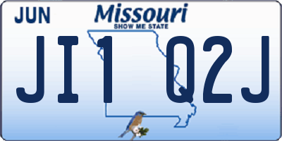MO license plate JI1Q2J