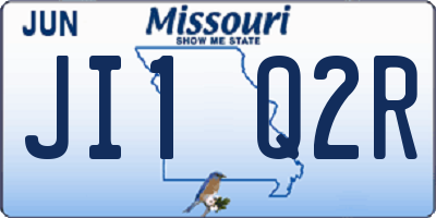 MO license plate JI1Q2R