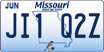 MO license plate JI1Q2Z