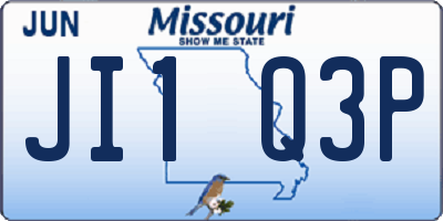 MO license plate JI1Q3P