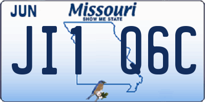 MO license plate JI1Q6C