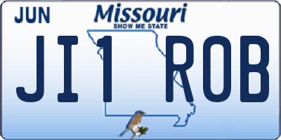 MO license plate JI1R0B