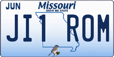 MO license plate JI1R0M