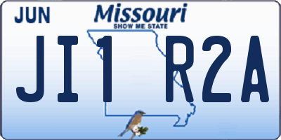 MO license plate JI1R2A