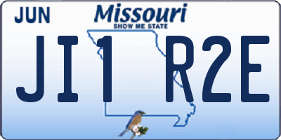 MO license plate JI1R2E