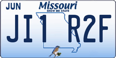MO license plate JI1R2F